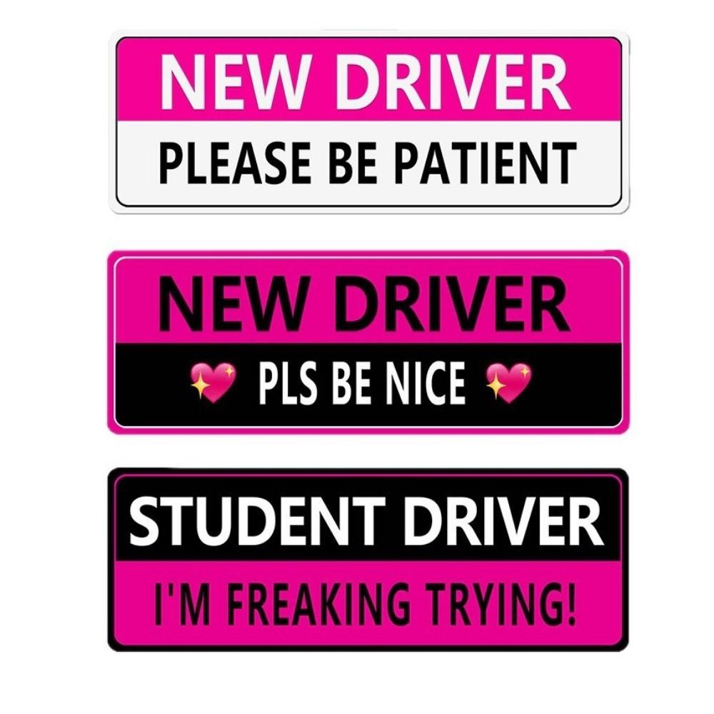 Waterproof PVC Student Driver Magnet Reusable Vehicle Safety Warning For Teen Drivers