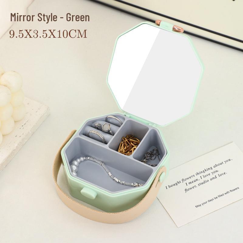 

High-End Portable Mini Jewelry Box for Ear Studs, Rings, and Necklaces