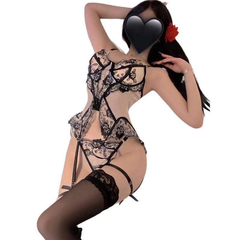 Sexy Lace Jumpsuit Pure Desire Uniform Sleepwear  Women Rompers Clothing Body Suits Fashion Sexy Women Sweet Tops 2025 New 6US1