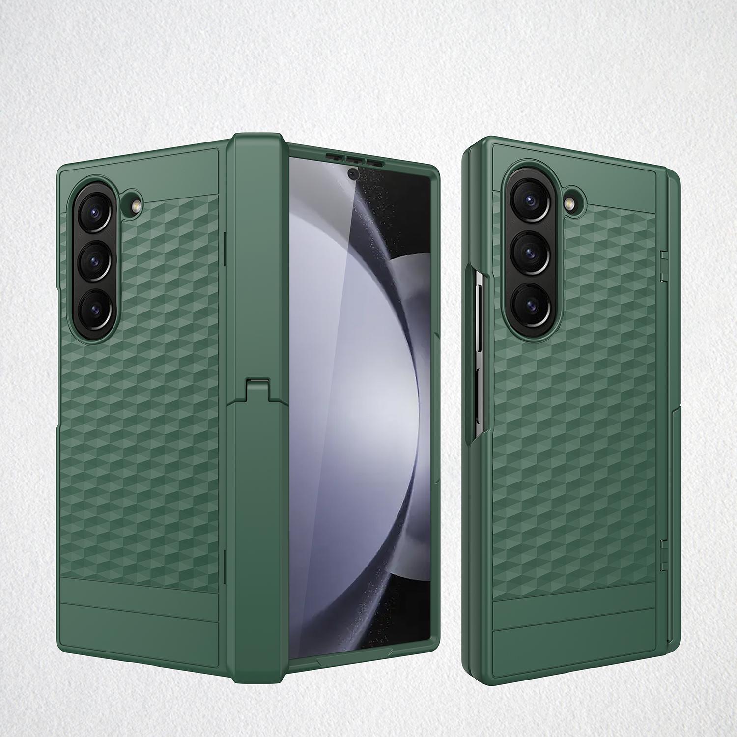 

Невидимый боковой кронштейн Чехол с пружинным шарниром Защитная пленка для Samsung Galaxy Z Fold 6 5 Металлический держатель-подставка Противоударный складной складной пакет Samsung Z Fold 5 армия зеленый