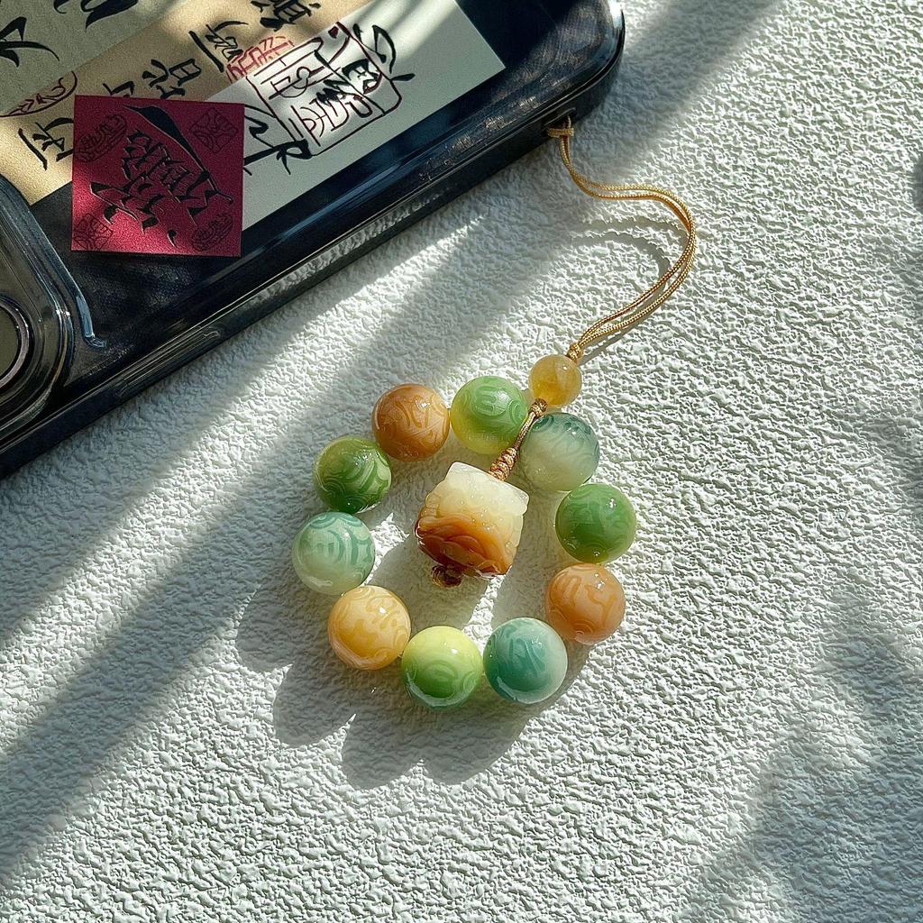 Bodhi Root Six-Character Mantra Beads: Women's Wrap-Around Bracelet for Prayer & Meditation.