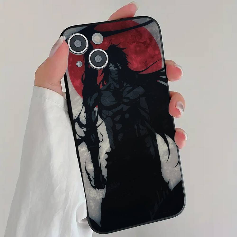Anime B-Bleach Phone Case Cool Black Silicone Soft For IPhone 16 15 14 13 12 11 X XR Plus Pro Max Plus