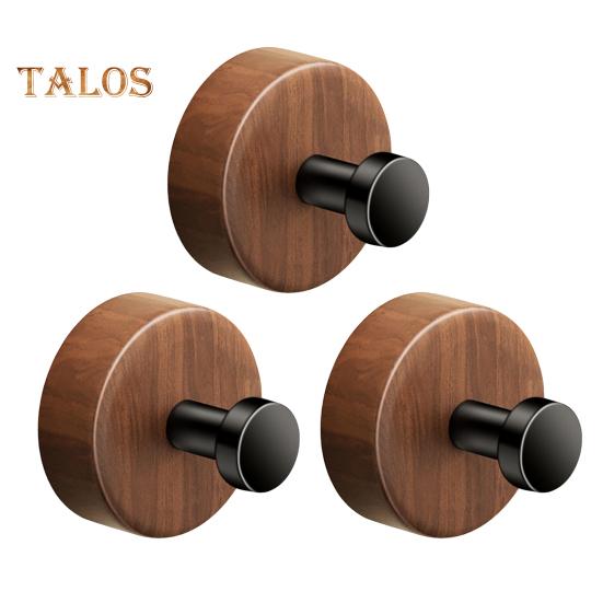 

1/3 шт. клеящиеся деревянные настенные крючки гладкие края с высокой несущей способностью простая установка крючки из натурального орехового дерева вешалки для одежды 3pcs