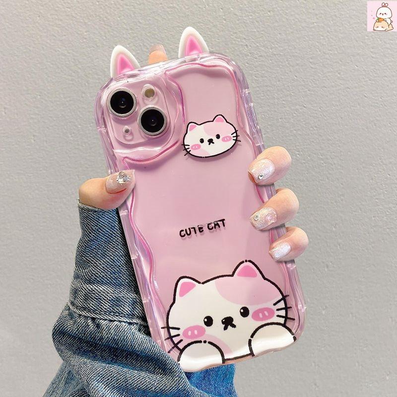 3D Cute Shy Cat Ears Case For Huawei Honor X5C X7D X9DX6B X8B X7B X9B X5B X6C X8C X6A X8A X5 X7A X9C 400 200 Pro 90 Lite Cover