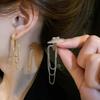 Silver Color Multi-Layer Chain Earrings Long Tassel Piercing Trend Copper Drop Earring Female Ear Accessories Gifts