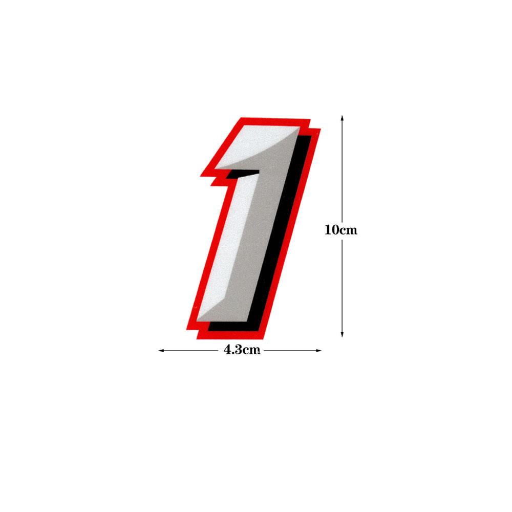 1X 0 To 9 Creative Fashion Arabic Numbers Racing Number Helmet Racing Vinyl Decals Universal Motorcycle Accessories Sticker