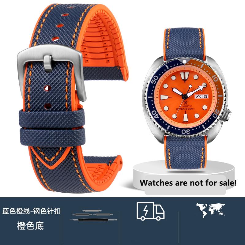 20mm 21mm 22mm 23mm 24mm Unisex Hochwertiges Nylon-Gummi-Unterband Wasserdichtes Uhrenarmband für jede Uhrenmarke Herrenarmband