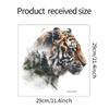 Playful Tiger and Forest Silhouette Wall Sticker Waterproof Self-Adhesive Removable Decal for Bathroom WC Home Decor