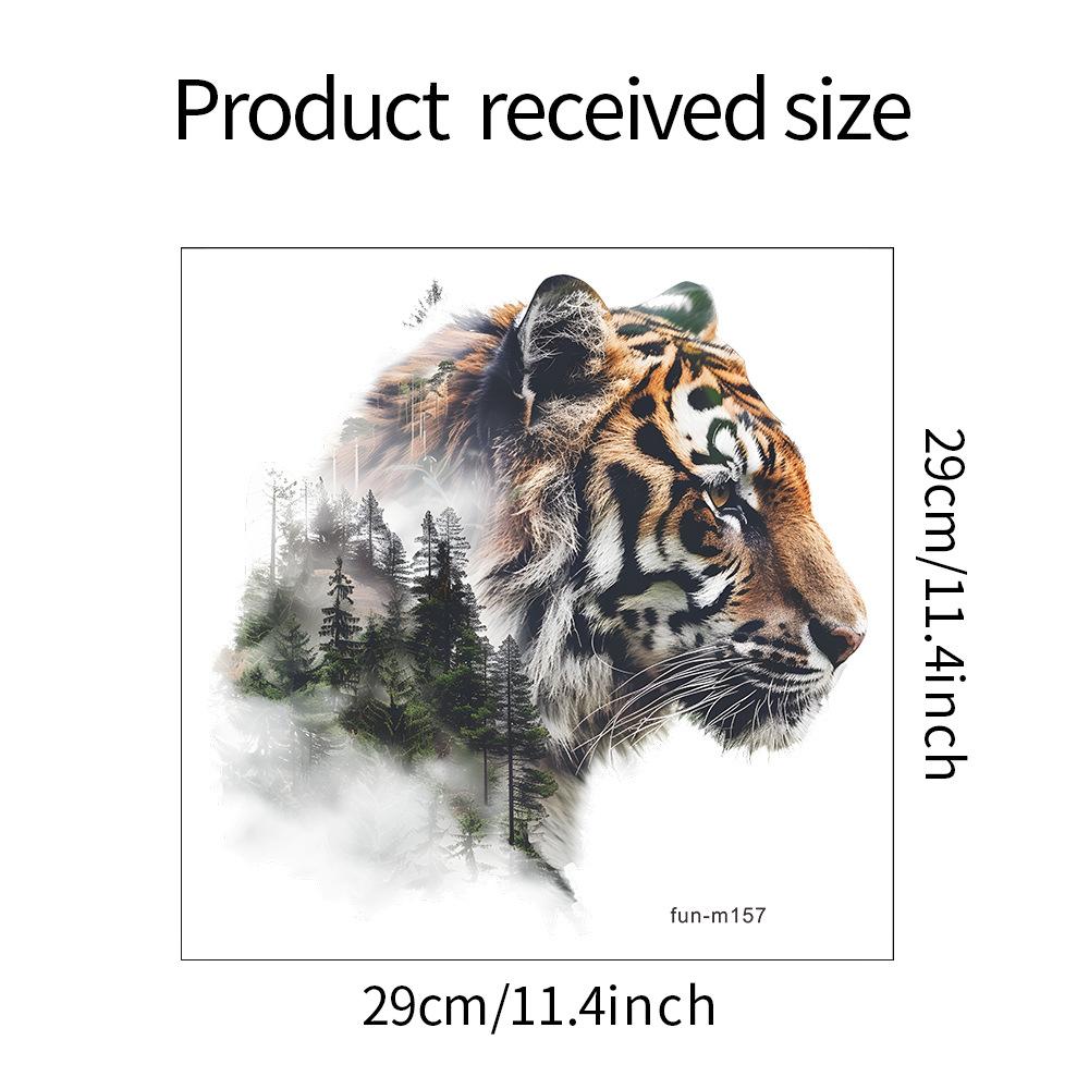 

Fun-m157 Мультфильм Тигр Лес Силуэт Ванная Комната Ванная Комната Украшения Дома Наклейка На Стену 29*29CM/fun-m157