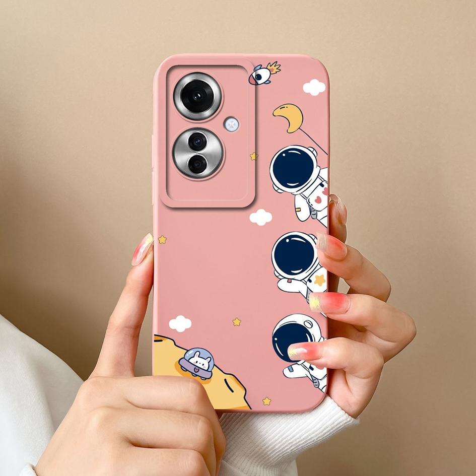 Husă pentru OPPO A60 A59 Realme C65 12x Reno11 Pro Husă de telefon Minunat Pilot de astronaut rezistent la șocuri Silicon lichid moale Caps populare pentru OPPO
