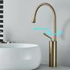Modern Basin Faucet Brushed Gold Black Silver Faucet Deck Mounted 360 Rotation Basin Sink Tap Mixer Hot & Cold Brass Tap