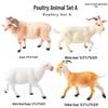 Cross-Border Animal Toy Set: Sheep, Cow, Horse, Donkey, Goat, Poultry Plastic Models