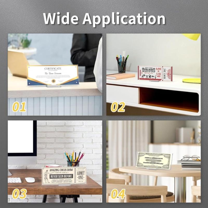 Modern Simple Acrylic Photo Frame Magnetic Closure Easy Access Display Case For Money Artwork Certificates