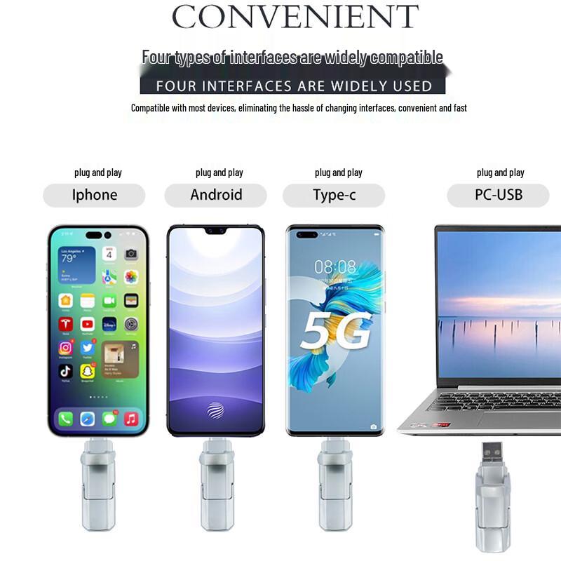 OLOEY 4-in-1 Universal Mobile USB Flash Drive