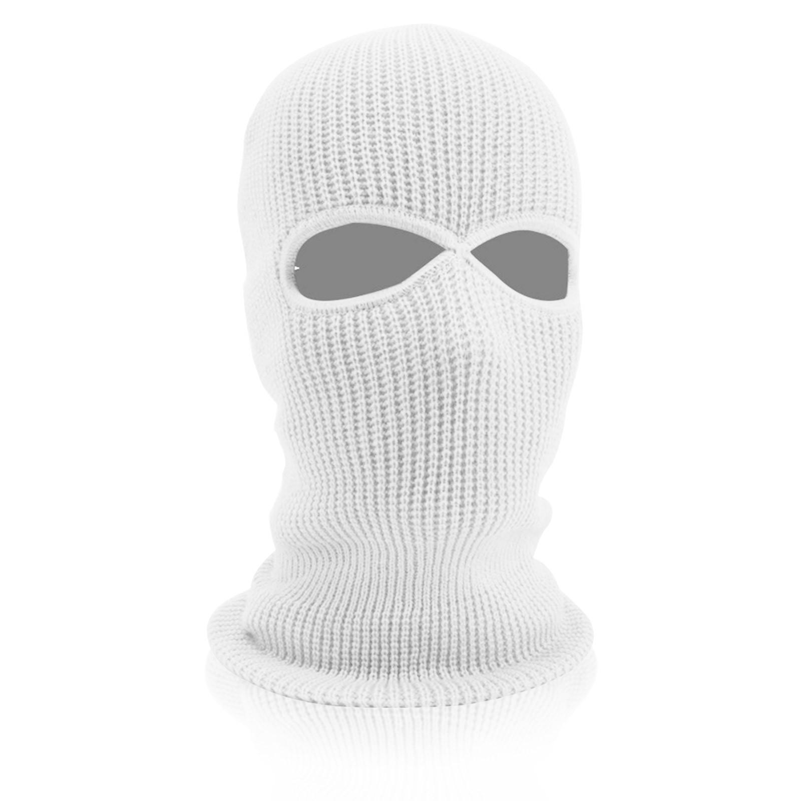 

Лыжная маска с 1 отверстием, вязаная маска для лица, зимняя Балаклава для взрослых, полнолицевая маска для зимних видов спорта на открытом воздухе One Size белый