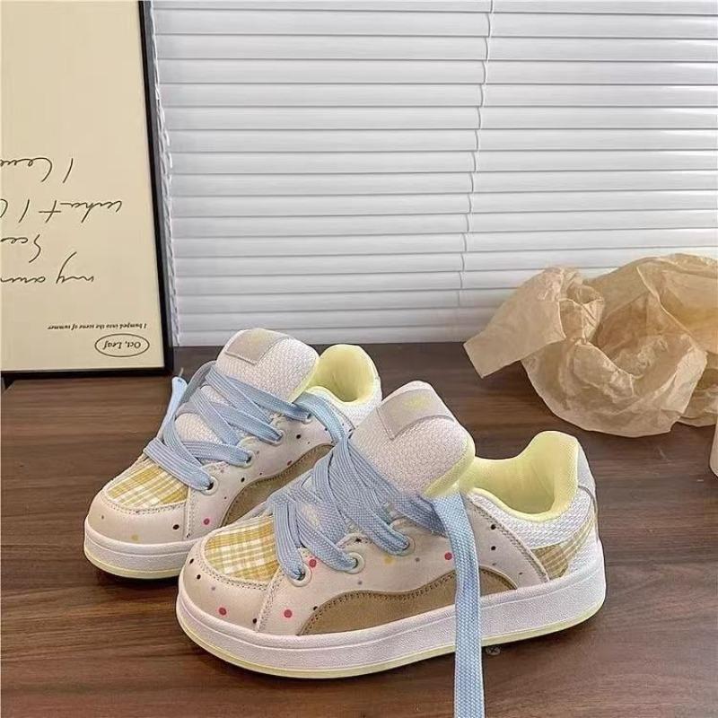 Sweetheart Powder Student Original Color Matching Niche Bread Shoes Women's Autumn New Versatile Casual Sports Board Shoes Women
