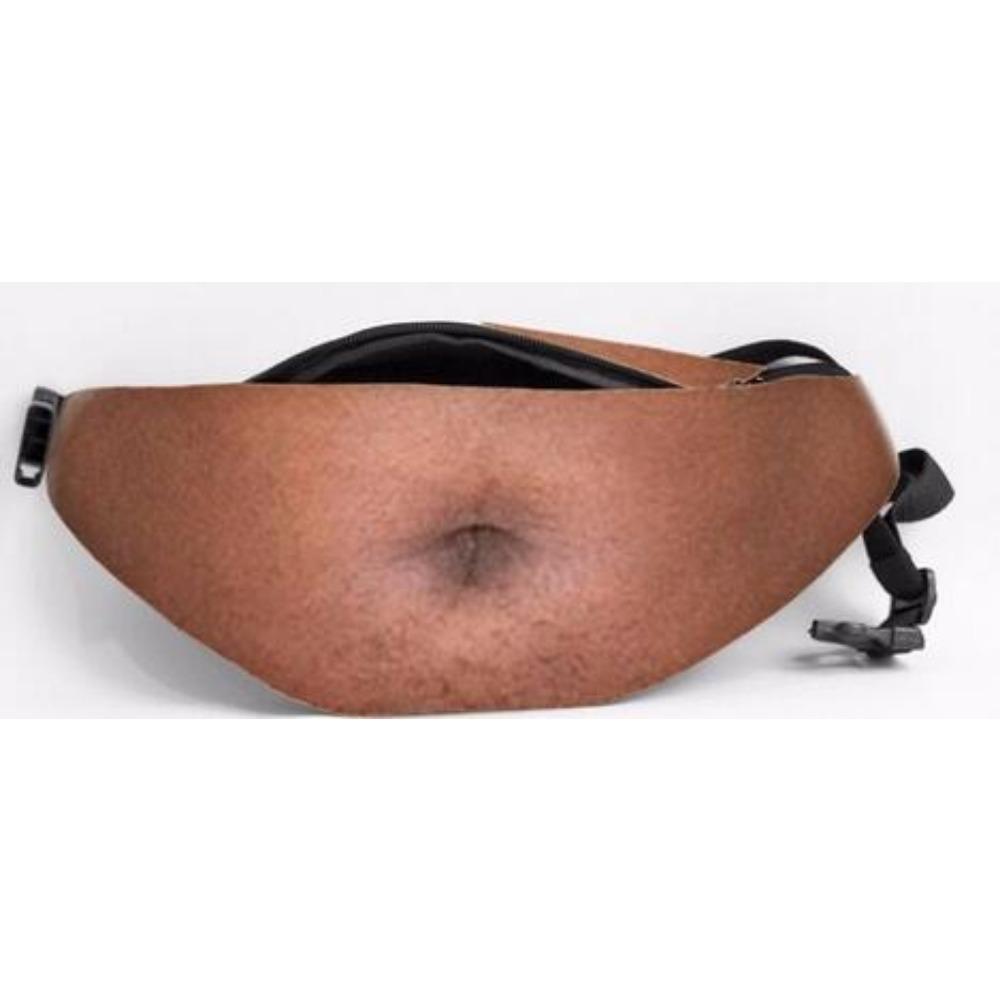 Creative and Weird Fat Belly Fanny Pack Anti-harassment Beer Belly Fanny Pack Pu Belly Leather Fanny Pack