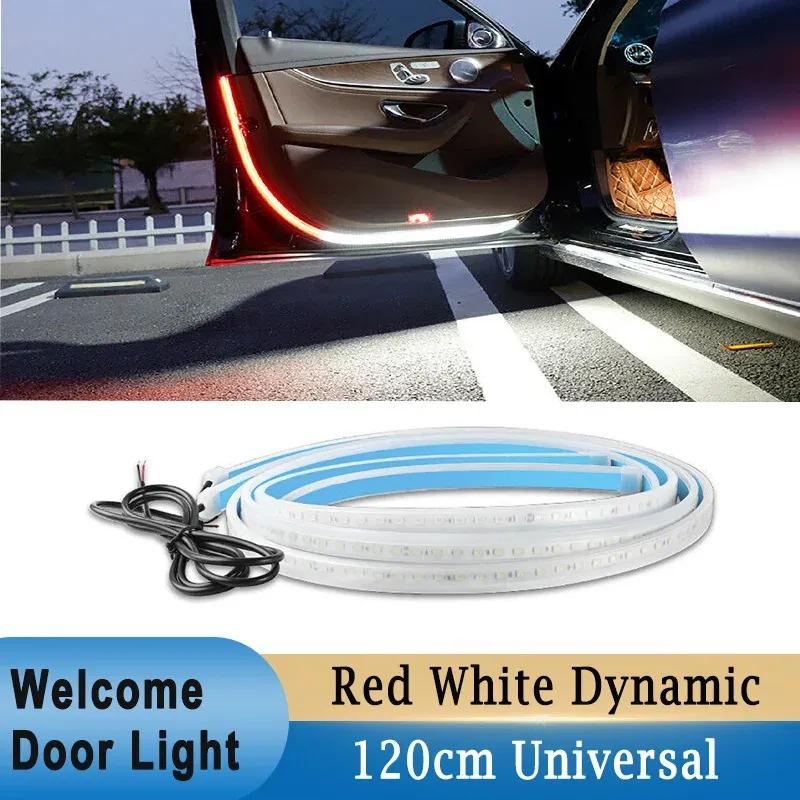 Universal Side Door Welcome Light Strip 120cm Atmosphere Lamp Safety Warning Streamer Lamp Waterproof Decorative Signal Lamp