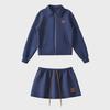 "Sweet Sports Style Mini Skirt: Elastic Waist, Air Layer Embroidery, Anti-Exposure, Versatile Sweater Material for Women."