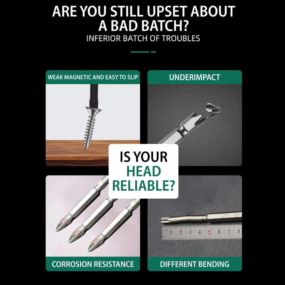 6/8PCS Non-slip Cross Screwdriver Bits Electric Drill Screwdriver Head  Screw Driver Hand Tool