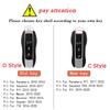 Leather Car Key Case Cover Shell Keychain Fob For Porsche Panamera Spyder Carrera Macan Cayman Cayenne 911 970 981 991 Accessory