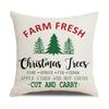 Cartoon Printed Linen Pillow Cover Home Christmas Series Sofa Cushion Cover Cushion Cover