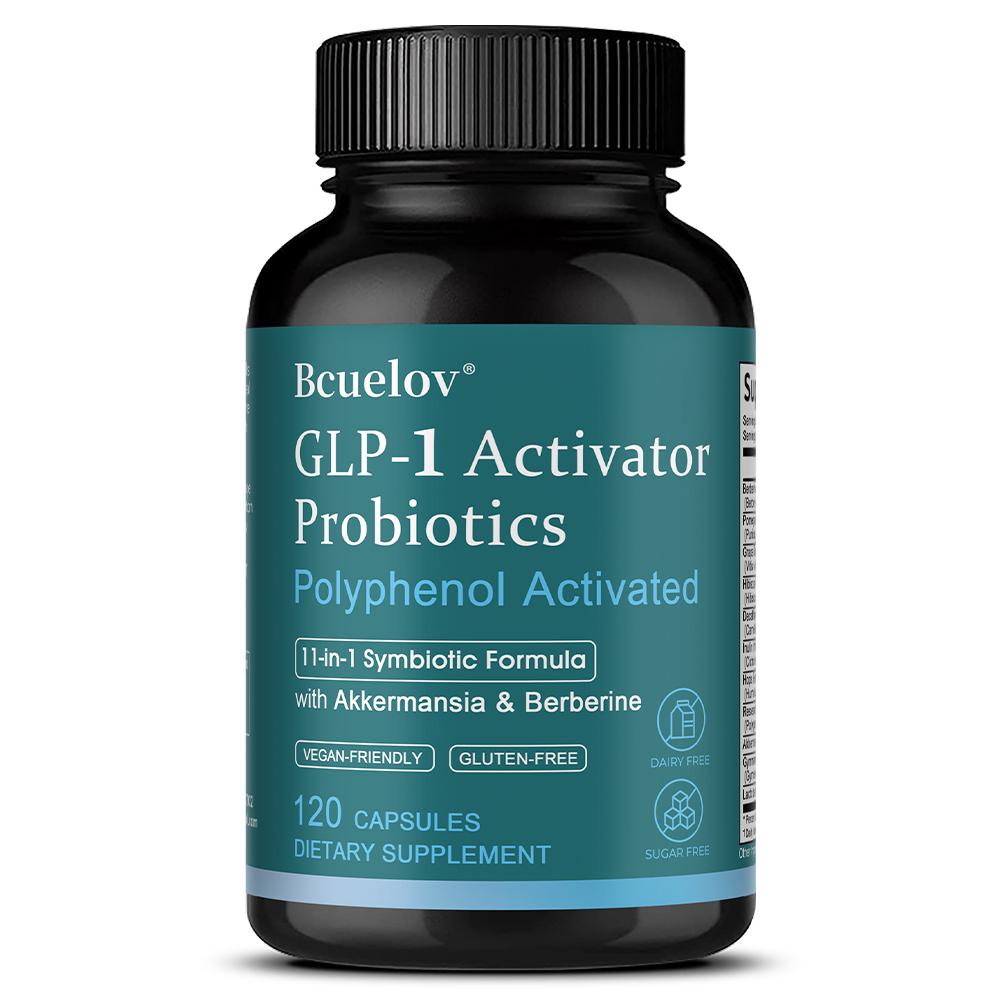 Bcuelov GLP-1 Aktivátor Probiotika Polyfenol Aktivovaný Doplněk Stravy, 120 Kapslí