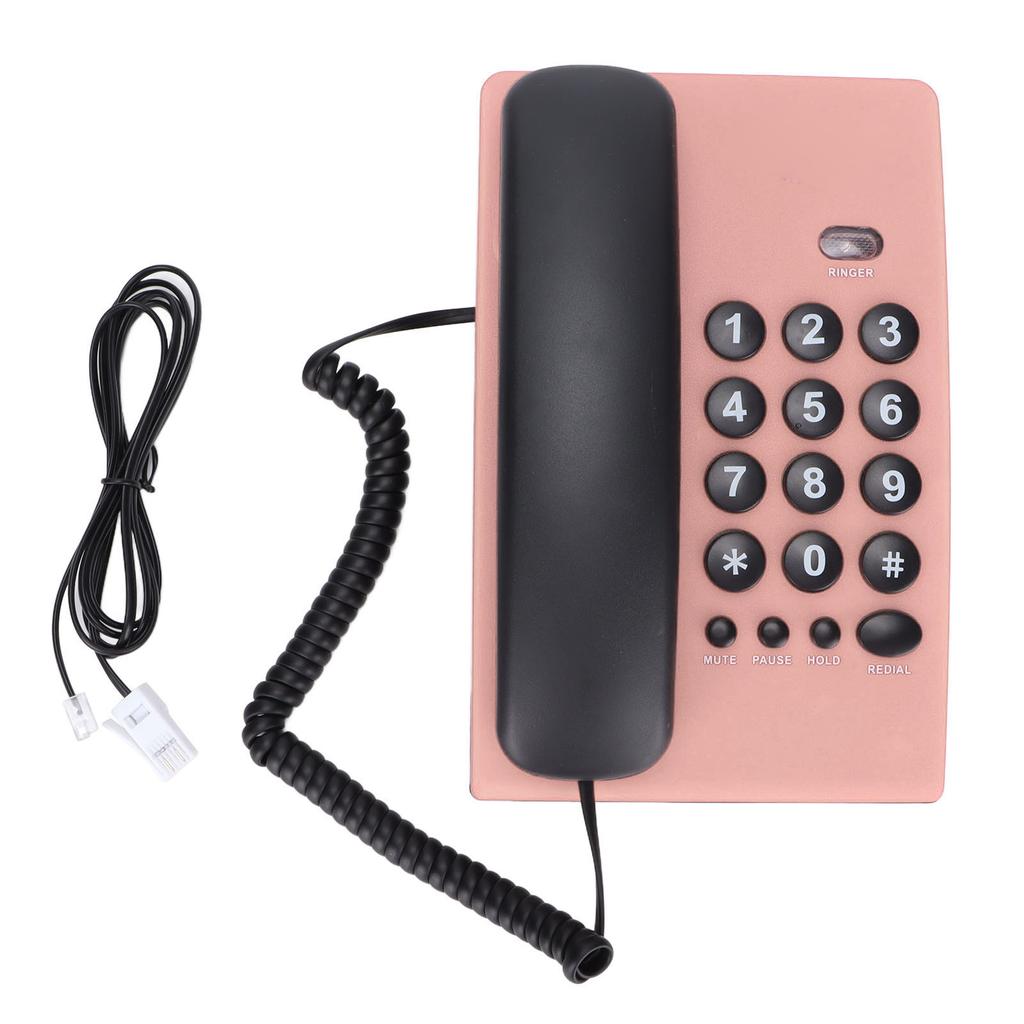 KXT504 Corded Telephone Wired Landline Phone with Mute Function Double Magnetic Handset for Home Hotel Office