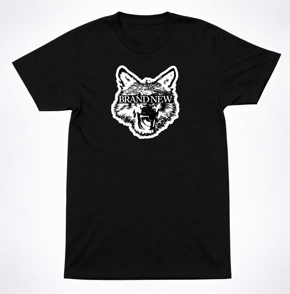 Brand New Wolf Face T-Shirt – The Devil & God Deja Entendu emo Emo Rock Band Tee M