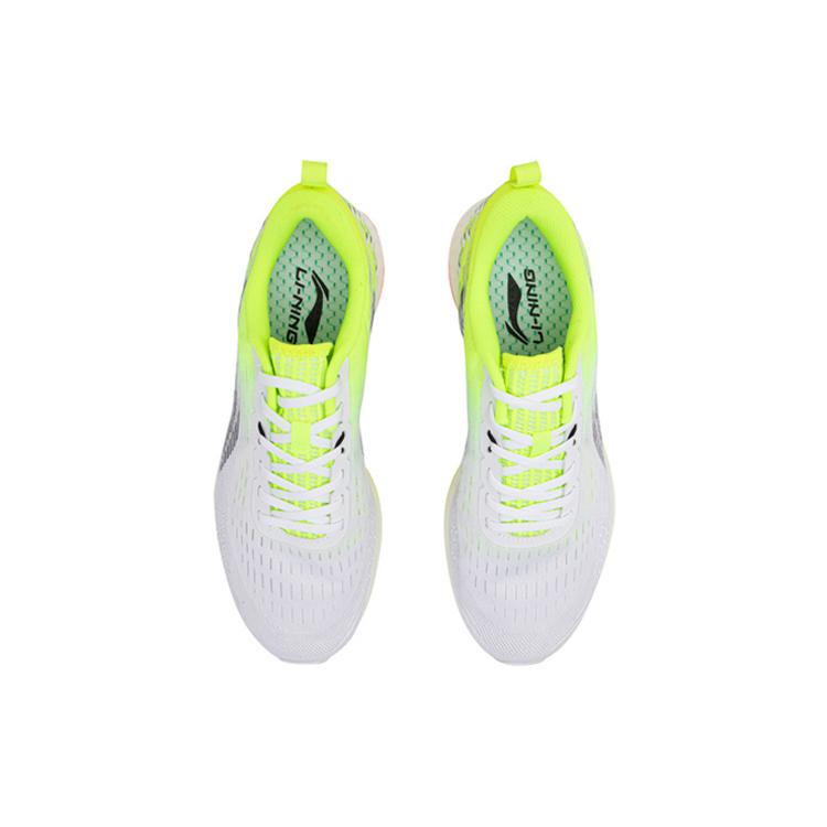 Li Ning Red Hare 4 PU, Textile Cushioning Rebound Breathable Lightweight Low Top Running Shoes Men's White Green ARBP037-15