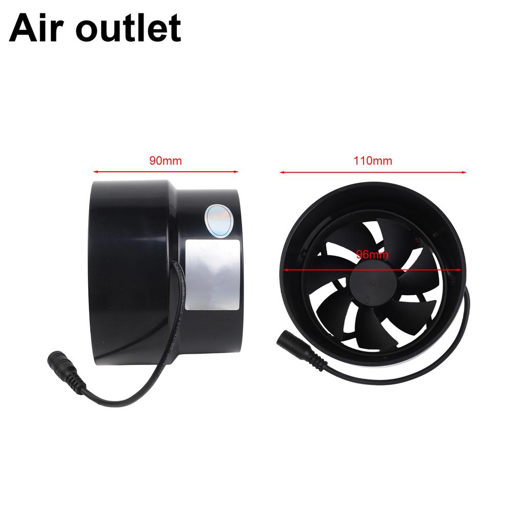 Powerful Duct Fan 12V 5W Ventilation Exhaust Fan 100mm-110mm For Bedroom Bathroom Pet Houses Duct Extractor Fan