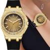 Elegante Mode Quarzuhr für Damen Luxuriös Elegant Lässig Automatisches Datum Wasserdicht Leuchtend Diamant Damen-Armbanduhr+Box