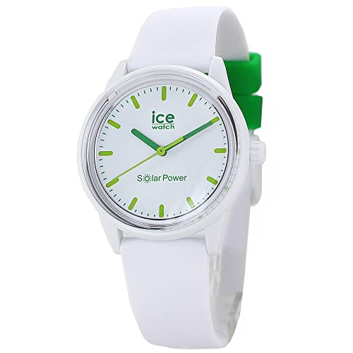Ice-Watch Men s and Women s Ice Solar Powered Medium White Watch 018473 [Parallel Import]