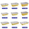 Golden Square Aluminum Foil Food Container with Plastic Lid