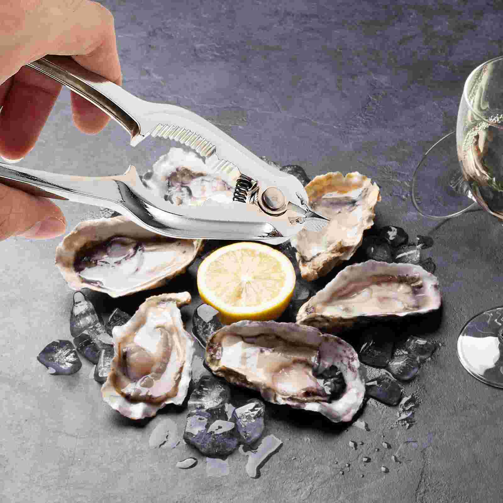 

Крышка-клипса для открывания моллюсков Прочный бытовой инструмент для открывания Износостойкий зажим Профессиональный Нержавеющий Эргономичный серебряный