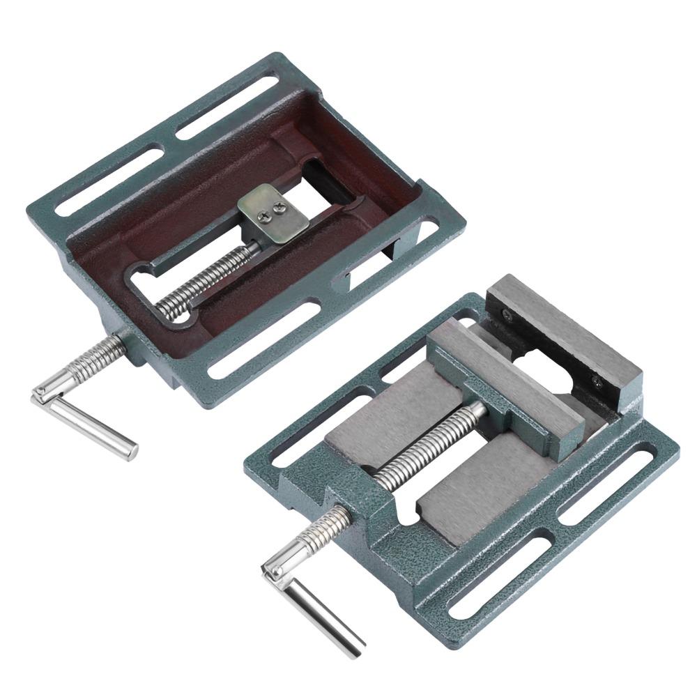 4" Opening Size Drill Press Vice Cast Iron Bench Clamp Vise Machine Bench Top Mount  Woodworking