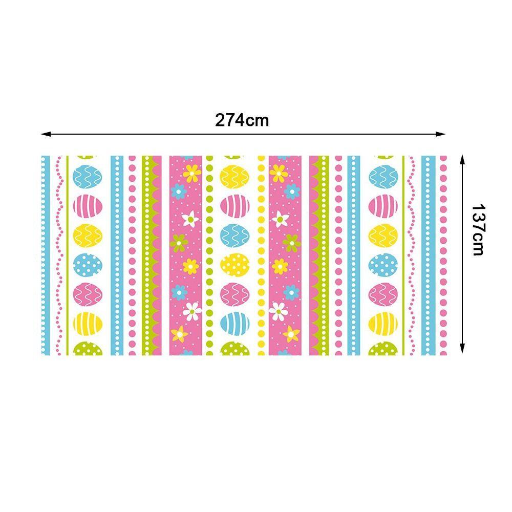 New Plastic Easter Tablecloth Rabbit 137*274cm Disposable Tablecloths Bronzing Table Cover Party Supplies