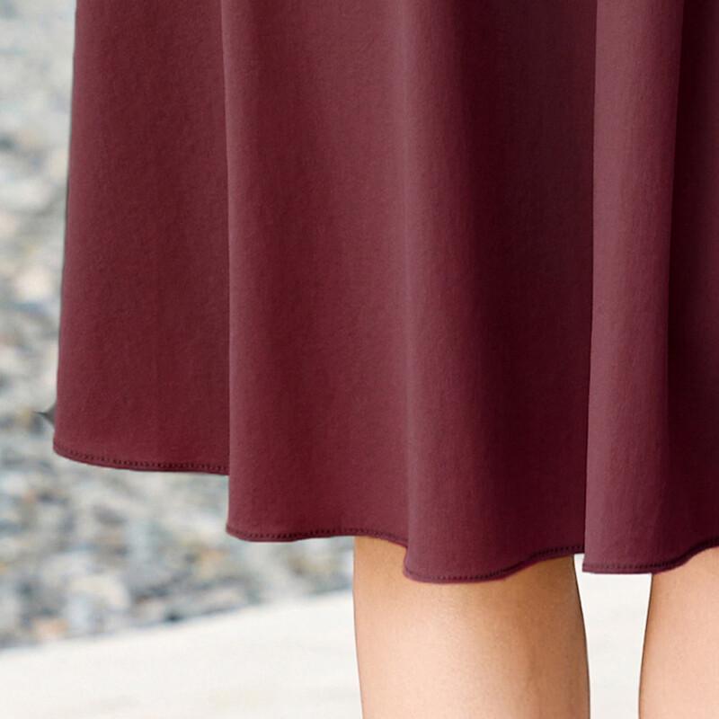 Pa Si Te Summer Lapel Short Sleeve Mid-Length Dress