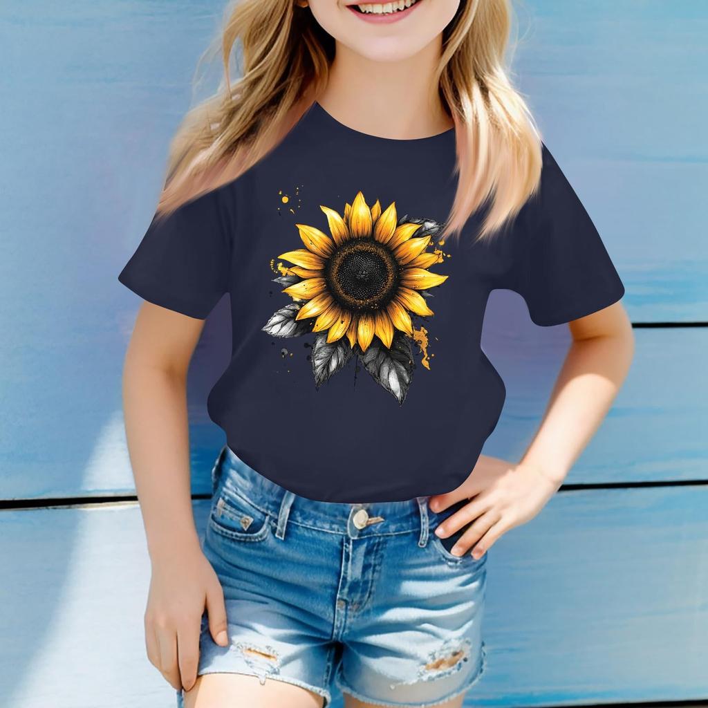 Dívčí chlapecká trička pro batolata Dětské top chlapecké a dívčí tričko s krátkým rukávem