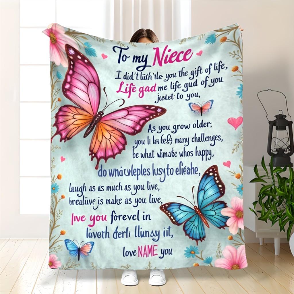 Pastel Pink Blue Blanket - Soft Warm Lightweight Throw 150x200cm