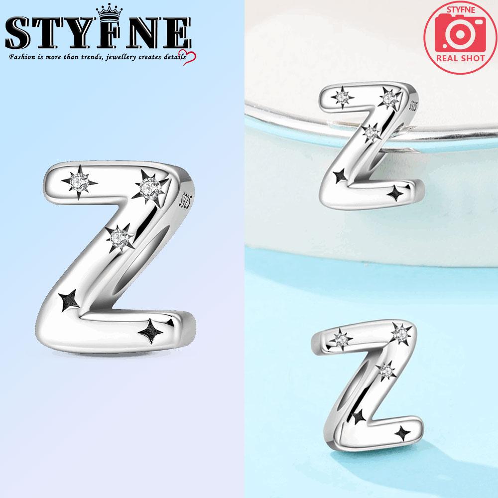 Copper Twenty-Six Letters From A-Z Rose Series Charms Beads Pendant For Original Bracelet Woman Girl Jewelry