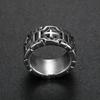 Stainless Steel Punk Style Cross Ring Unisex Gothic Jewelry