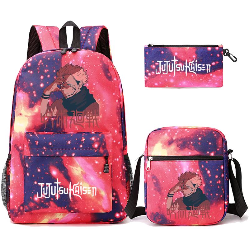 3 teile/satz Anime Rucksack für Jungen Mädchen Leichte Taschen Hildren Schul Student Kawaii Rucksack Zurück Zu Schule