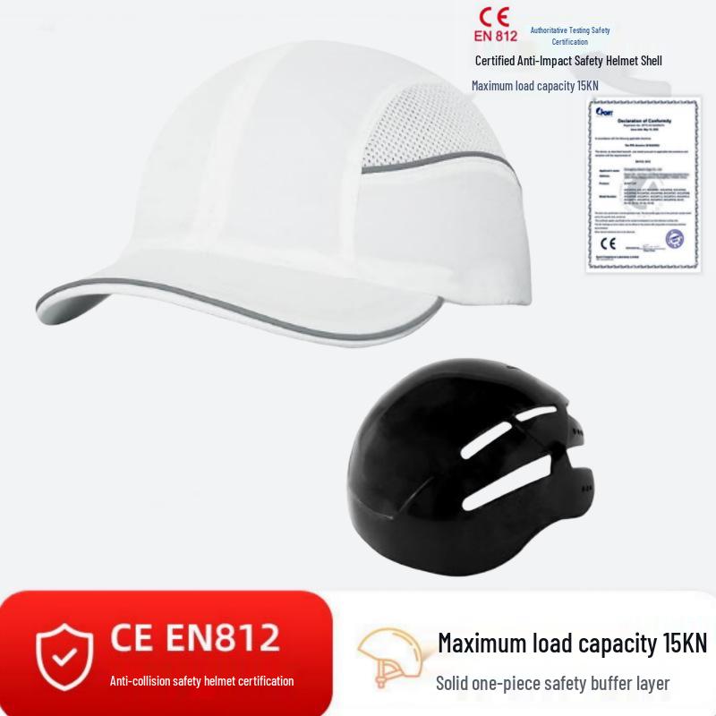 Căciulă de siguranță ușoară, respirabilă, din bumbac, cu căptușeală ABS - Rezistentă la impact și cădere