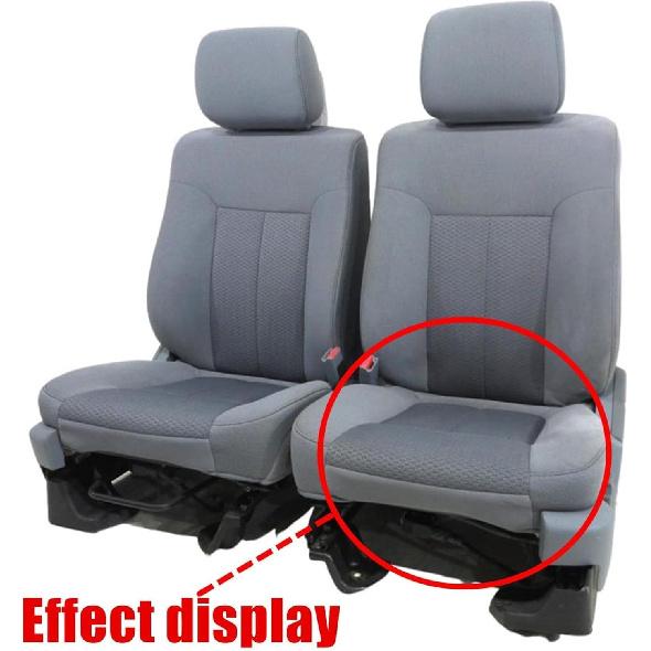 NLQR Steel Gray Front Driver Side Bottom Replacement Cloth Seat Cover Compatible with Ford F-150 2011 2012 2013 2014 Driver Seat Replacement