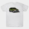 Men Black Print T-shirt Pontiac Aztek No-Cut Transfer Paper Print Cotton Tshirt