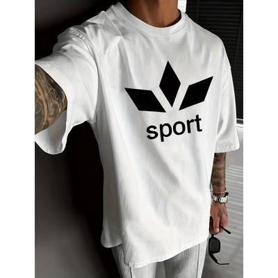 Taglie Europee Nuova T-shirt Casual da Uomo a Maniche Corte Regolare | Girocollo, Tessuto Leggermente Elasticizzato, Estiva