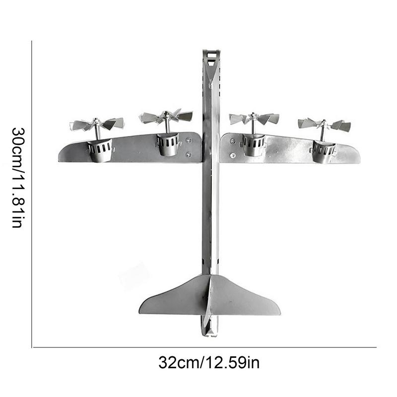 Metal Airplane Weathervane Flat Metal Airplane Handmade Airplane Weathervanes Windmill Spinner Decor Outdoor Weathervanes Decor