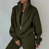 New Autumn Women's Fashion Fleece Casual Sports Outfit Set
