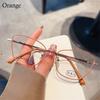 Vision Care Myopia Glasses Frame Ultra-light Eyeglasses Personality Metal Frame Glasses  Women Men